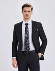 Silk Paisley Floral Tie And Pocket Square Cufflinks With Lapel Pin Sets For Men