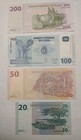 Congo Dr 2023 Set 200  100  50 Francs   1997 20 Centimes  All Unc        