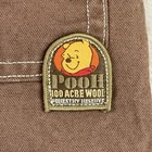 Vtg Y2k Disney Baby Winnie The Pooh Tigger Brown Denim Short Overalls 6 9m