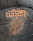 Old Mill Canvas Work Jacket Mens Medium Black Bomber Workwear Fleece Hooded Logo