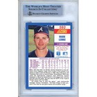 Mark Lemke Auto 1990 Score  593 Rc Atlanta Braves Signed Card Beckett Bas Slab