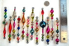   12 Old Antique   Vtg 4 -5  Mercury Glass Garland Bead Tinsel Icicle Ornaments