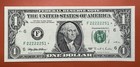 Six In A Row Fancy Serial Number 1 Dollar Bill Note Star Note Error Replacement 