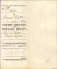1861 Indiana Circuit Court Subpoena Civil War Era Judge Document Wabash County
