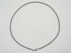 Native American 22    4mm Sterling Silver Pearl Bead Navajo Handmade Necklace