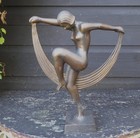 Quality Vintage French Art Deco Style Cold Cast Bronze Dancing Girl 24cms High