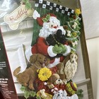 Bucilla Felt Applique Christmas Stocking Kit 86054  santa Paws  Dogs New