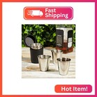 Okuna Outpost Shot Glasses - 6-pack 2 3 Fl Oz Stainless Steel   Leather Carry Ca