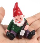 Sitting Gnome Statue Garden Sculpture Tabletop Figurine Home Decor Gifts