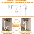Bathroom Sink Drain Kit for Most 1-1 4      Kitchen White 