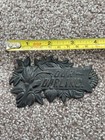 Antique Victorian Our Darling Funeral Casket Coffin Plaque Plate Embossed Rose