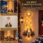 Nativity Wall Decor Christmas Holy Family Star Led Light Hanging Ornament