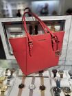 Michael Kors Charlotte Large Top Zip Saffiano Leather Tote Bag Lt Berry Sorbet