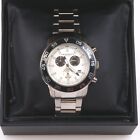 Men s Akribos Xxiv Ak669ssw Chronograph White Dial Stainless Steel Watch