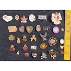 30 Pc Lapel Pin Lot Vintage Modern Mixed Themes Enamel Hat Pins Tie Tack Badge