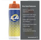 Gatorade Water Bottle Nfl Non-slip Squeeze Bottles  30 Fl Oz  la Rams 