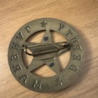 Vintage Brass Deputy U s  Marshal Solid Brass Badge  2   3 4 Inches
