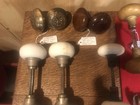 Vintage Lot Of Antique Victorian And Art Deco Door Knobs Plates And Hardware 