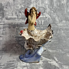 Veronese Design Enchanted Sitting On Shell Beach Mermaid Nautical Fantasy Statue