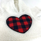Build A Bear White Hoodie Sweatshirt W  Red Plaid Heart Fluffy Teddy Clothes New
