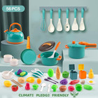 56pcs Mini Play Kitchen Accessories For Kids  Pretend Cooking Playset With Cookw