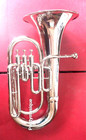 Euphonium 3 Valve Pure Brass Metal In Chrome Polish cushion Case   Free Shipping