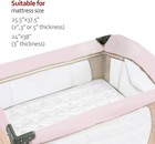 Quilted Pack N Play Mattress Pad Sheets Cover Waterproof 2 Pack 27 x39 x5 