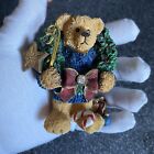 Vintage Teddy Bear Collectible Figurine Christmas Ornaments Lot Of 5