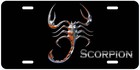 Scorpion Black Personalized Novelty Car Auto License Plate Any Name