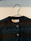 1960s Iceland Wool Sweater Cardigan Made In Sweden Size S
