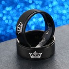 Lovers New Fashion Stainless Steel His Queen And Her King Couple Wedding Rings