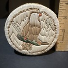 Anishinaabe Quill Birch Sweetgrass Basket Box Eagle Native American First Nation