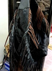 Genuine Hair On Cowhide Leather Fringe Hobo Shoulder Bag Handmade Boho
