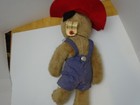 Vtg Paddington Bear 13  Darkest Peru Eden Blue Overalls Tags Sewn Haiti Rare