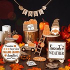 Maitys 21 Pcs Thanksgiving Tiered Tray Decor Set Fall 12  L X 8  W X 6  H 
