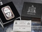 Nevada Marshall Mint With Gold Nugget Toned 1oz 999 Fine Silver Bar   Coa C6422