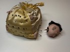 Antique Bisque Half-doll Head With Pincushion Body  As-is Separated