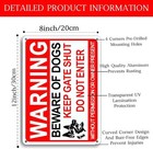  4 Pack Beware Of Dog Signs     12x8  Reflective Aluminum Private Property Signs