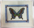 Hand Painted Butterfly Creative Needle 12  X 9  Needlepoint Canvas P-329 Vintage
