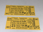 Lawrence Of Arabia 2 Unused 1963 Original Crest Theater Tickets Peter O toole Us