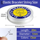 1mm Elastic Bracelet String Cord - Crystal Stretch Bead Cord For Jewelry Making