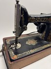 Vintage Singer 66     red Eye    G Series 1918 Friction Motor Bent Wood Case