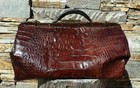 Vintage Alligator Doctors Gladstone Bag Steampunk Era