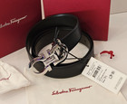 Salvatore Ferragamo Men s Reversible Leather Belt Black Brown 30-38