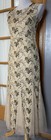 Cardalite Floral Evening Gown Pmmetallic Gold Beige Mesh Formal Wedding Elegant