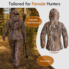 New View Women s 3pc Camo Hunting Suit Jacket Pants Mask Fleece 2xl