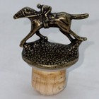 Blanton s Bourbon Horse Jockey Bottle Stopper Letter A Antique Brass Finish