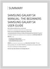 Samsung Galaxy S4 Manual   The Beginner s Samsung Galaxy S4 User Guide  Paper   