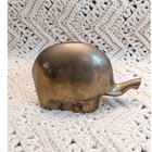 Vintage Solid Brass Elephant Coin Bank Mid Century Modern Figurine Korea 5 5in