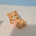 Russ Berrie 5550 Made In Japan Ceramic Teddy Bear Figurines Set Of 2 Tan
